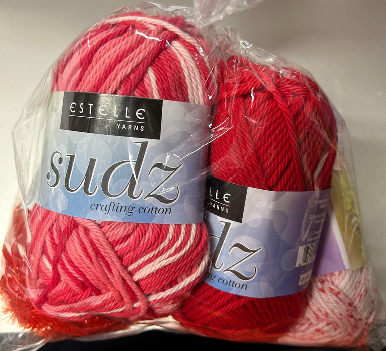 Sudzy Bubbly Scrubby Kit red Accessories The Wool Queen The Wool Queen