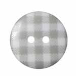 CIRQUE Novelty 2-Hole Button - Grey - 20mm (3⁄4″) - Plaid - 2 count Buttons & Snaps The Wool Queen The Wool Queen 058601112905