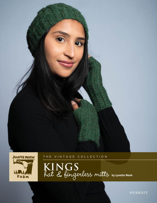 Herriot by Juniper Moon Farm Pattern - Kings Hat & Fingerless mitts / Pattern Yarn Juniper Moon The Wool Queen 841275187924
