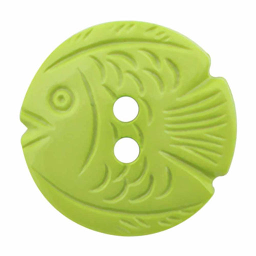 CIRQUE Novelty 2-Hole Button - Green - 22mm (7⁄8″) - Fish Buttons & Snaps The Wool Queen The Wool Queen 058601113247