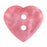 CIRQUE Novelty 2-Hole Button - Pink - 15mm (5⁄8″) - Heart Buttons & Snaps The Wool Queen The Wool Queen 058601113766