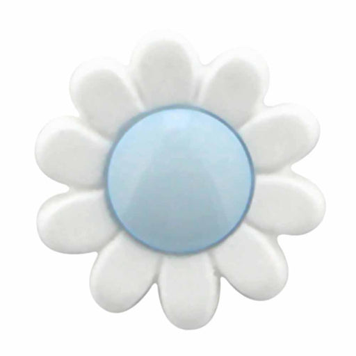 CIRQUE Novelty Shank Button - Light Blue - 15mm (5⁄8″) - Flower Buttons & Snaps The Wool Queen The Wool Queen 058601112998