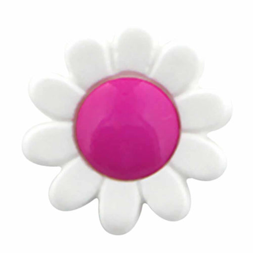 CIRQUE Novelty Shank Button - Magenta - 15mm (5⁄8″) - Flower Buttons & Snaps The Wool Queen The Wool Queen 058601112752