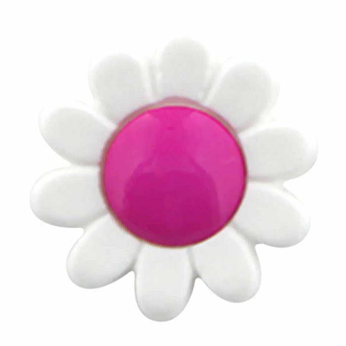 CIRQUE Novelty Shank Button - Magenta - 15mm (5⁄8″) - Flower Buttons & Snaps The Wool Queen The Wool Queen 058601112752