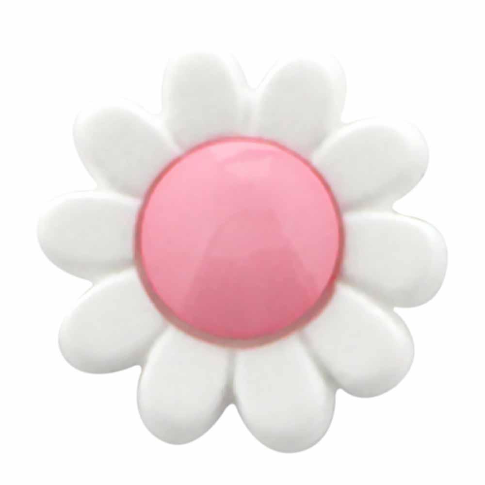 CIRQUE Novelty Shank Button - Pink - 15mm (5⁄8″) - Flower Buttons & Snaps The Wool Queen The Wool Queen 058601112981