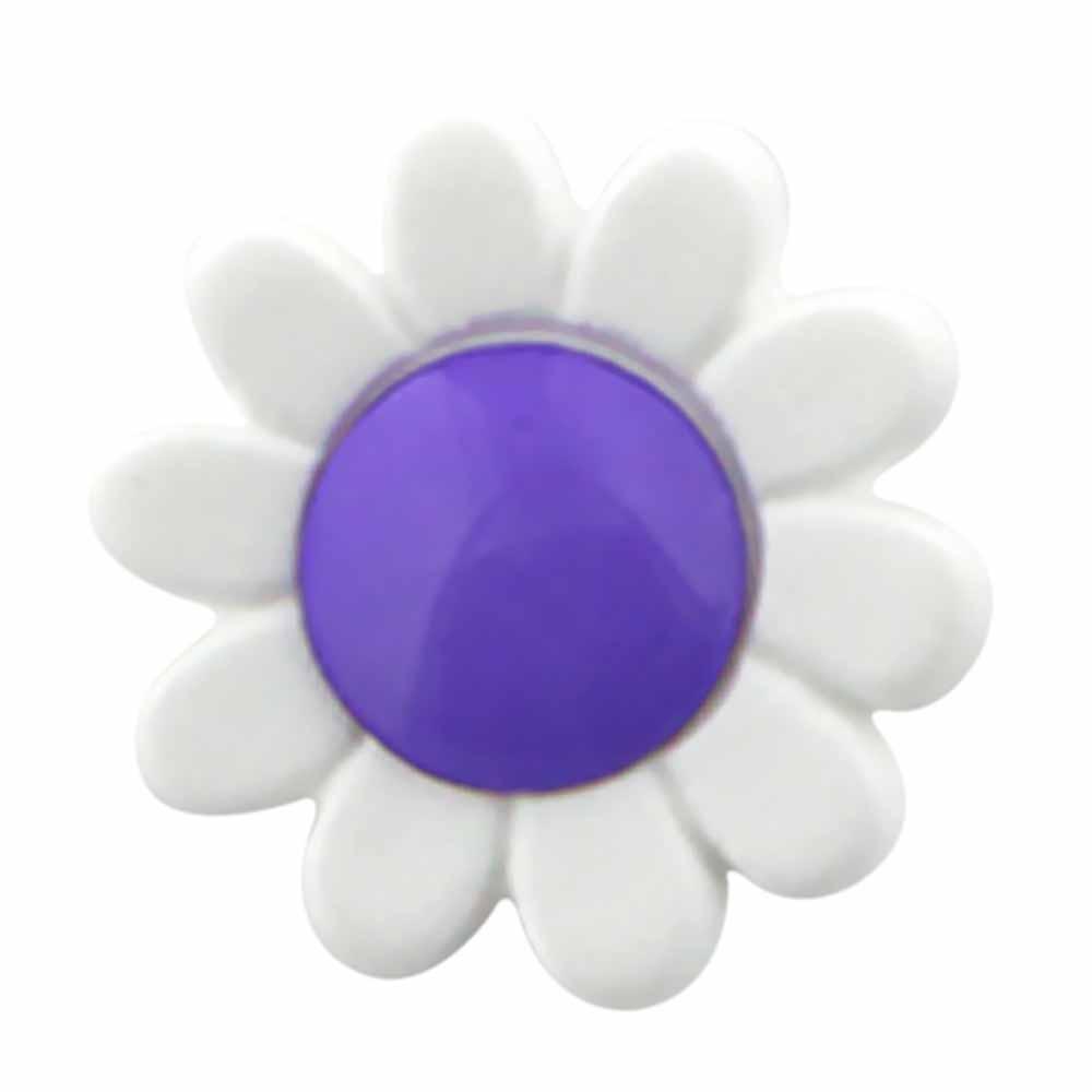 CIRQUE Novelty Shank Button - Purple - 15mm (5⁄8″) - Flower Buttons & Snaps The Wool Queen The Wool Queen 058601112745