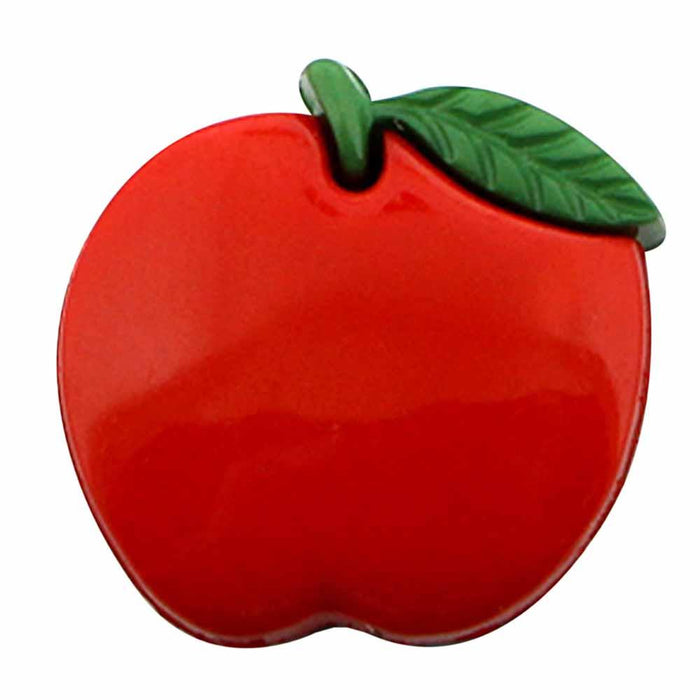 CIRQUE Novelty Shank Button - Red - 15mm (5⁄8″) - Apple Buttons & Snaps The Wool Queen The Wool Queen 058601113582