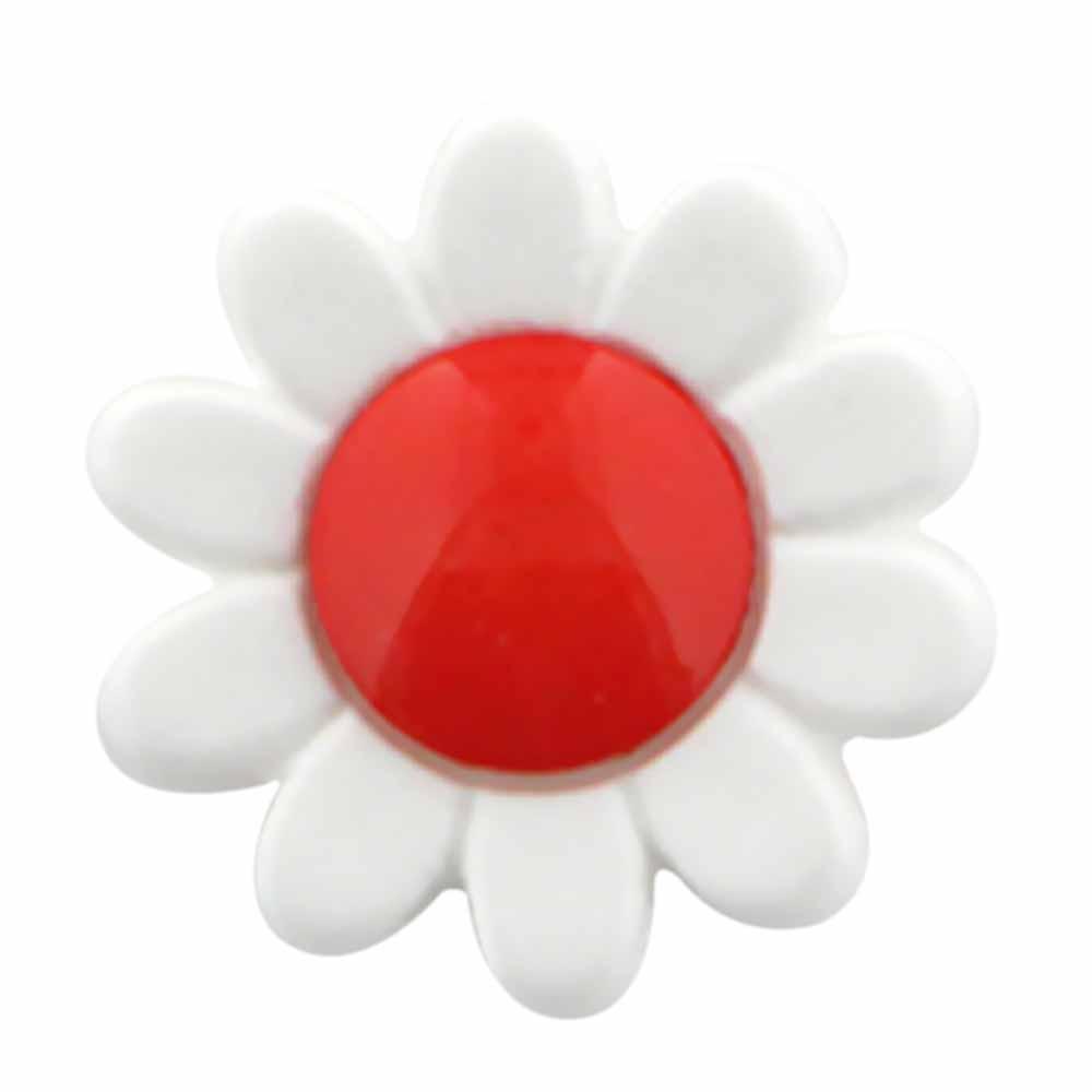 CIRQUE Novelty Shank Button - Red - 15mm (5⁄8″) - Flower Buttons & Snaps The Wool Queen The Wool Queen 058601112769