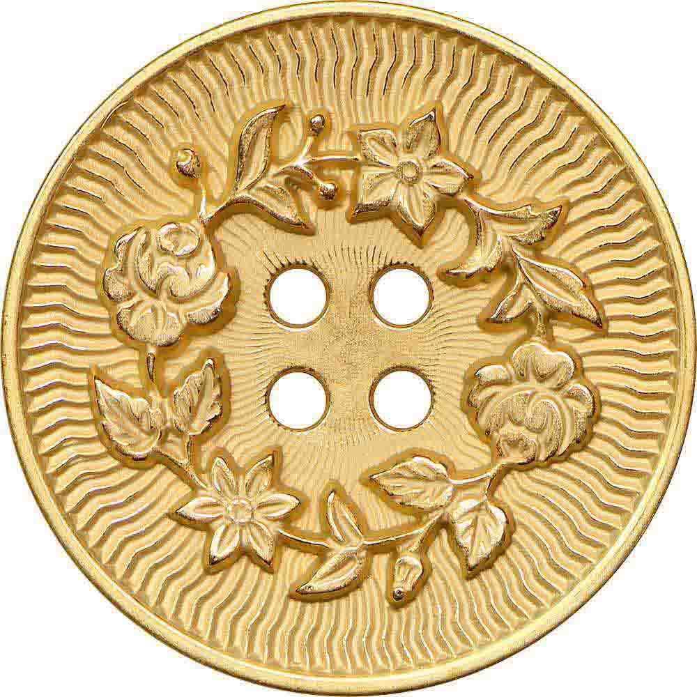 ELAN 4 Hole Button - 28mm (11⁄8″)Gold Buttons & Snaps The Wool Queen The Wool Queen 058601133351