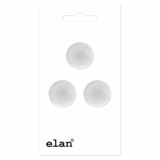 ELAN Shank Button - 15mm (5⁄8″) White Buttons & Snaps The Wool Queen The Wool Queen 058601202354