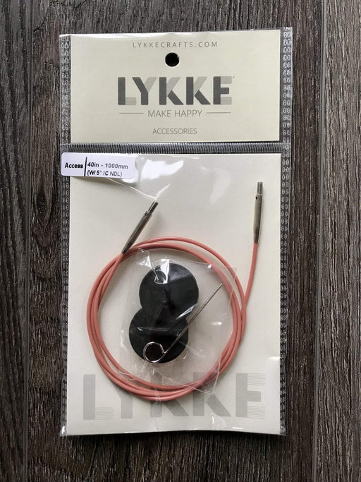 LYKKE Blush Interchangeable Swivel Cords 3.5" Tips/16" Needles & Hooks Lykke The Wool Queen 841275167292