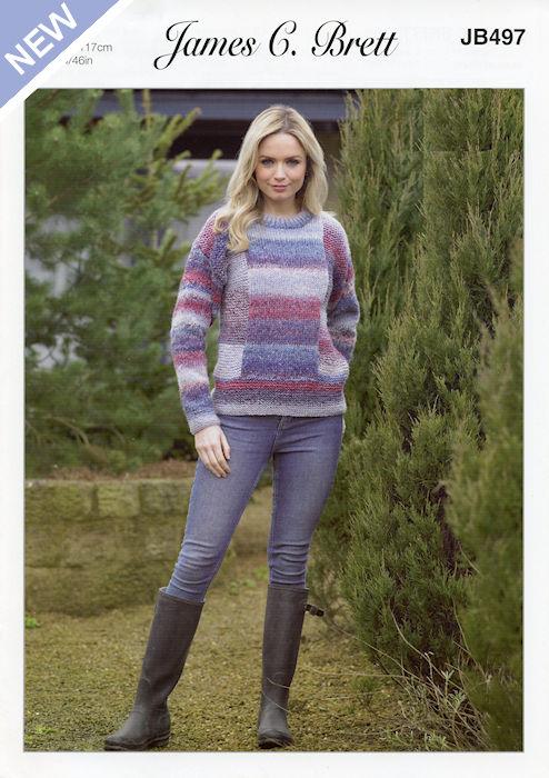 Women's Pullover Patterns JB497 Patterns The Wool Queen The Wool Queen 5055559610779