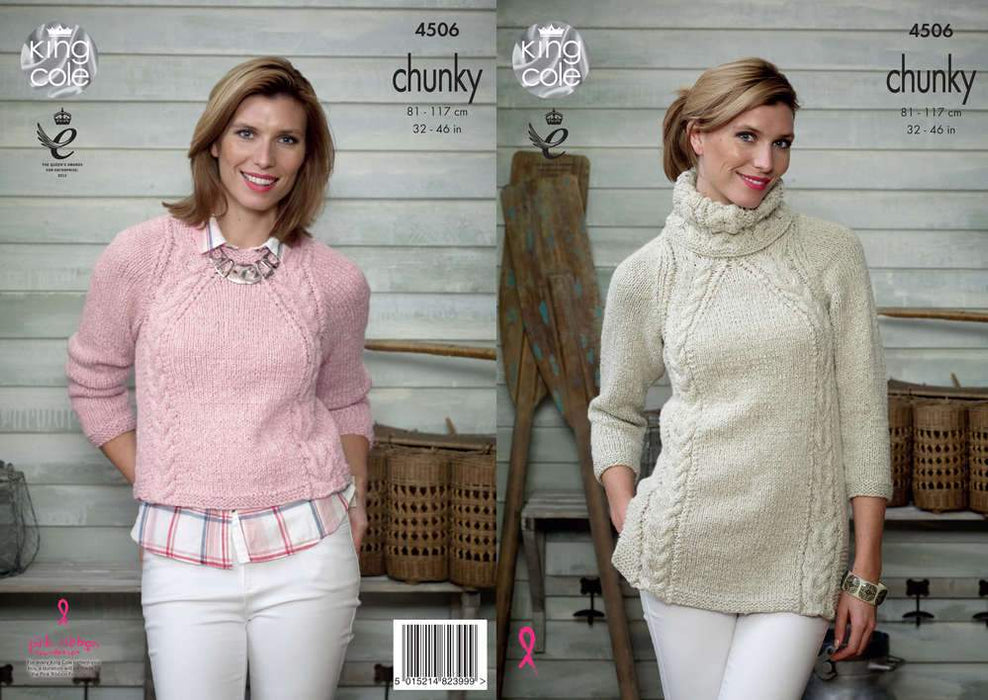 Women's Pullover Patterns King Cole KC4506 Patterns The Wool Queen The Wool Queen 5015214823999
