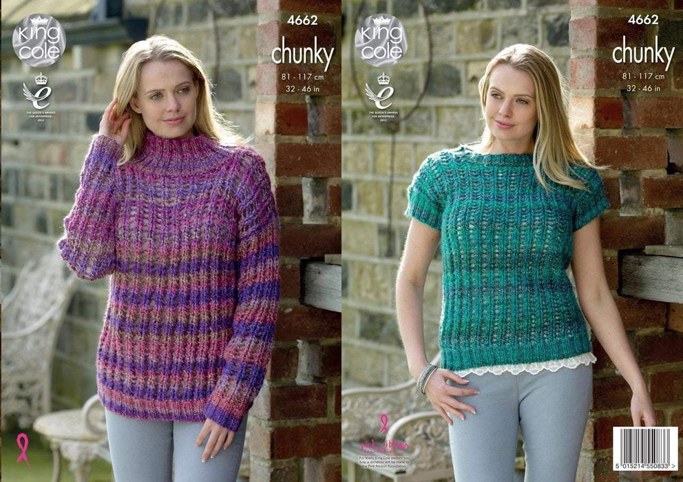 Women's Pullover Patterns King Cole KC4662 Patterns The Wool Queen The Wool Queen 5015214550833