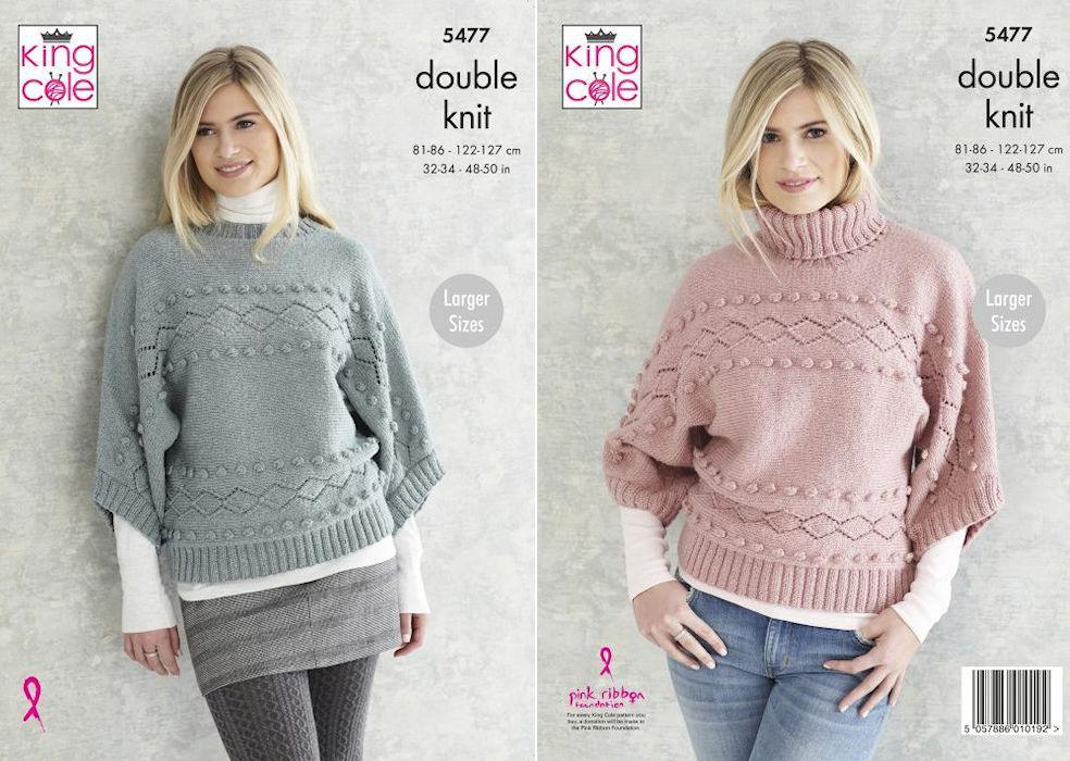 Women's Pullover Patterns King Cole KC5477 Patterns The Wool Queen The Wool Queen 5057886010192