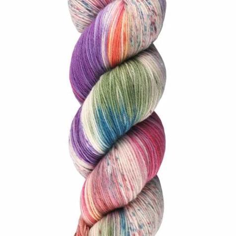 Indulgence Hand Painted Fingering 11 Carnival in Rio Yarn Knitting Fever The Wool Queen 841275154650