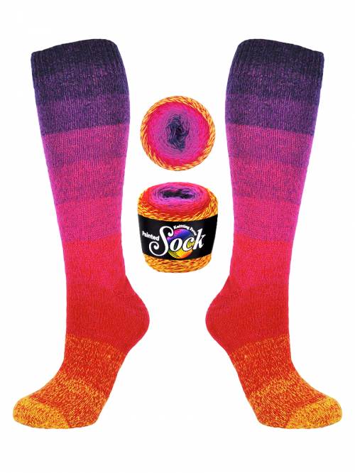 KFI Collection Painted Sock 113 Ibiza Sundown Yarn Knitting Fever The Wool Queen 841275158085
