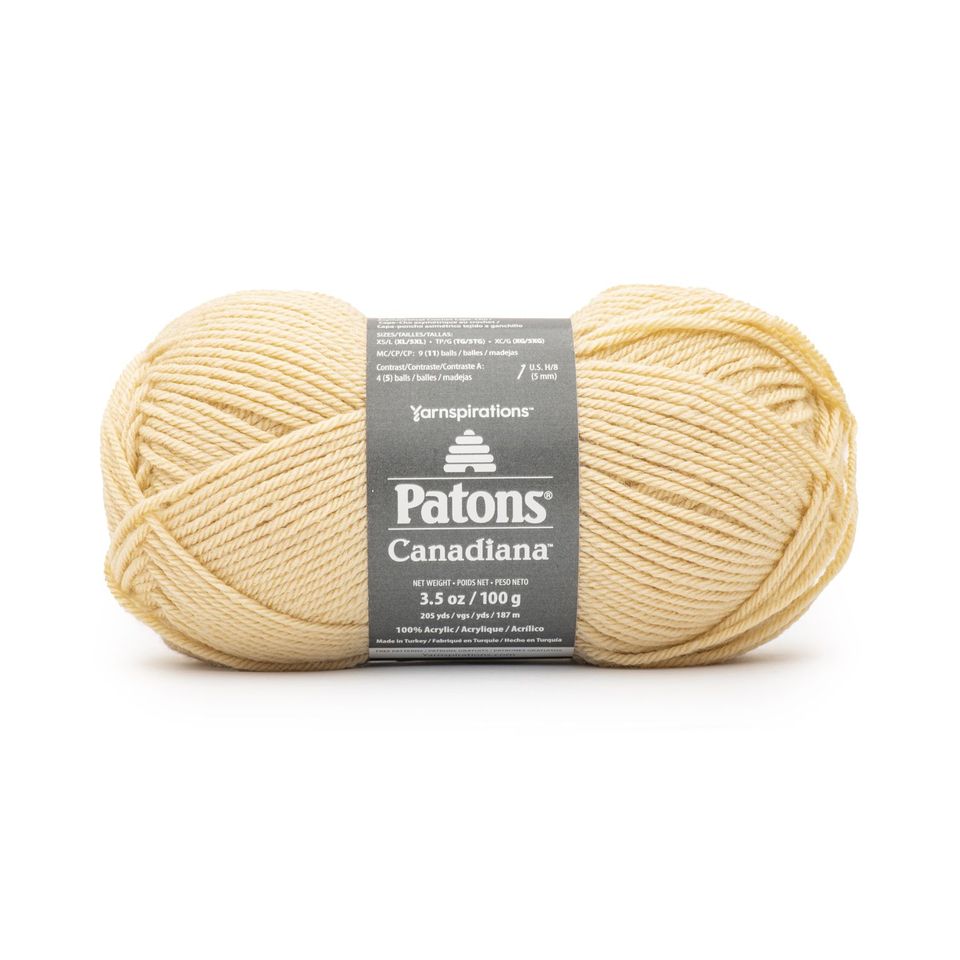 Patons Canadiana Yarn 6-Pack - White 100% Acrylic Medium Weight For Knitting & Crochet