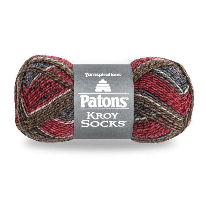 Patons Kroy Sock Yarn Gray Brown Marl Yarn Patons The Wool Queen 057355338920